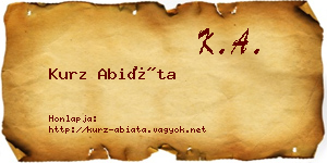 Kurz Abiáta névjegykártya
